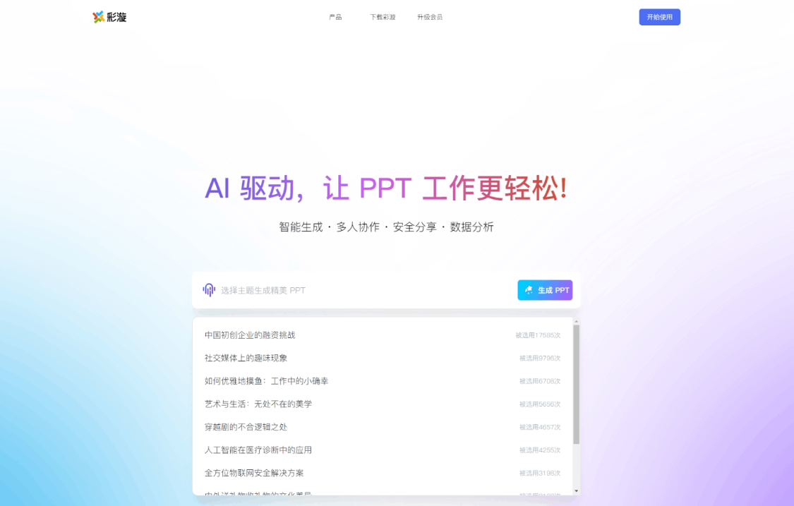 一键生成PPT软件有哪些？推荐14款国产AI智能生成PPT工具