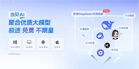 免登录AI聚合站!当贝AI宣告新一轮技术迭代:五大模型9种形态