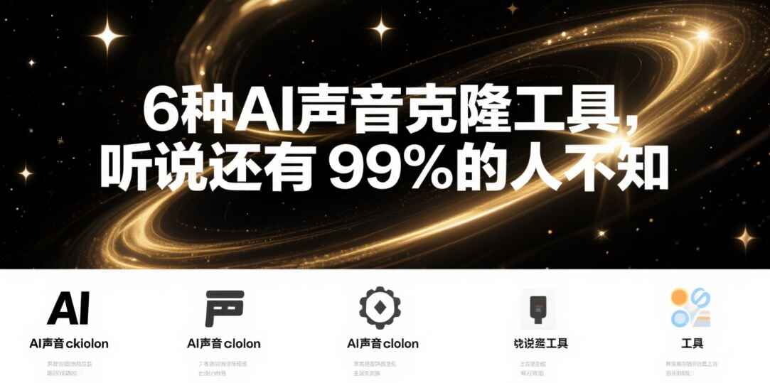 6种AI声音克隆工具，听说还有99%的人不知道（建议收藏）