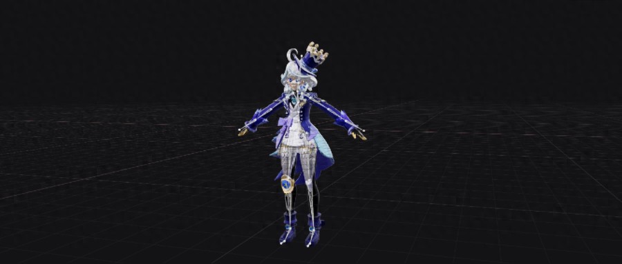 我用腾讯3D Studio让原神的芙宁娜活了,能跑还能打